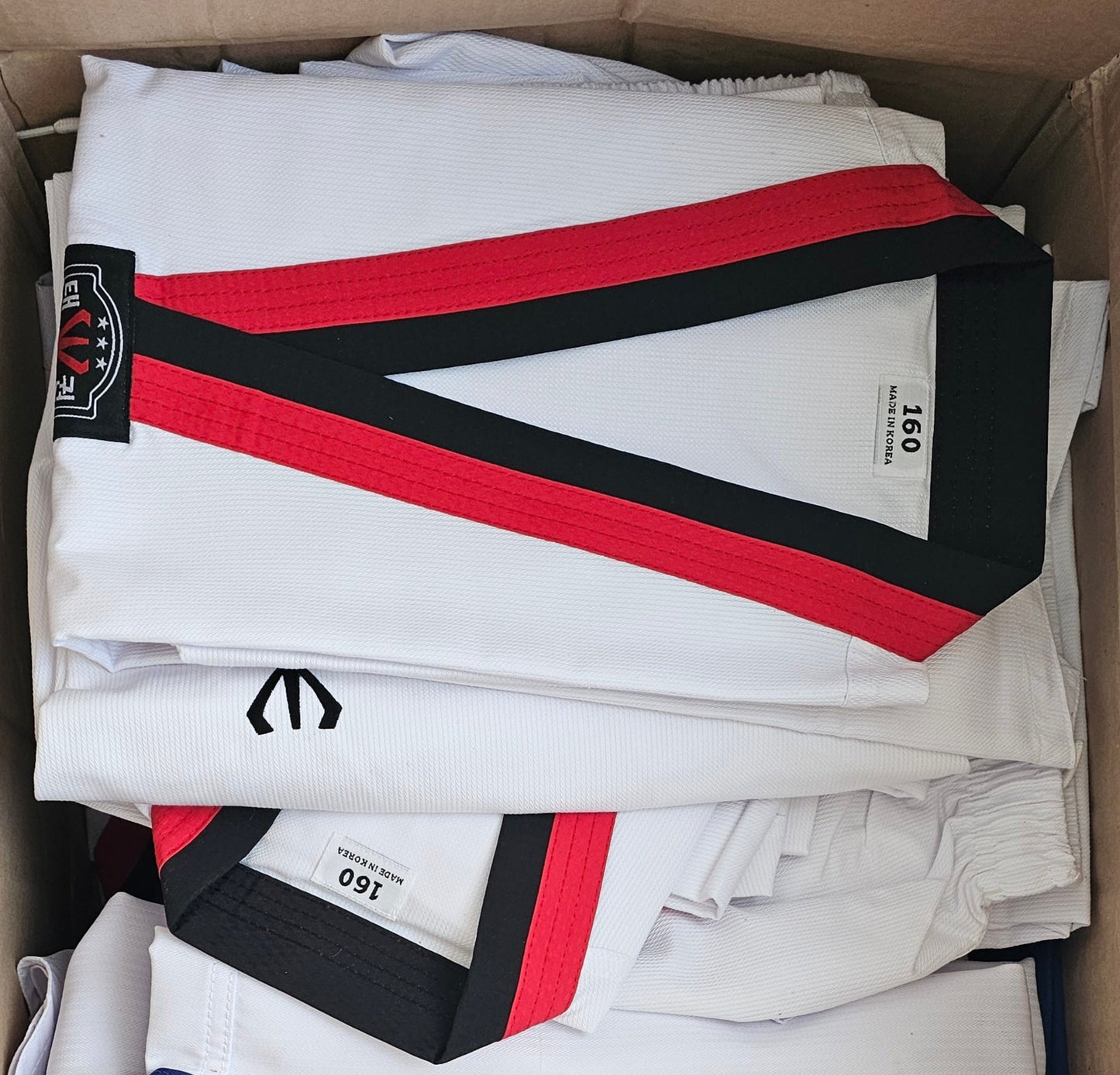 (Poom) White/ Black & Red Trim Uniform