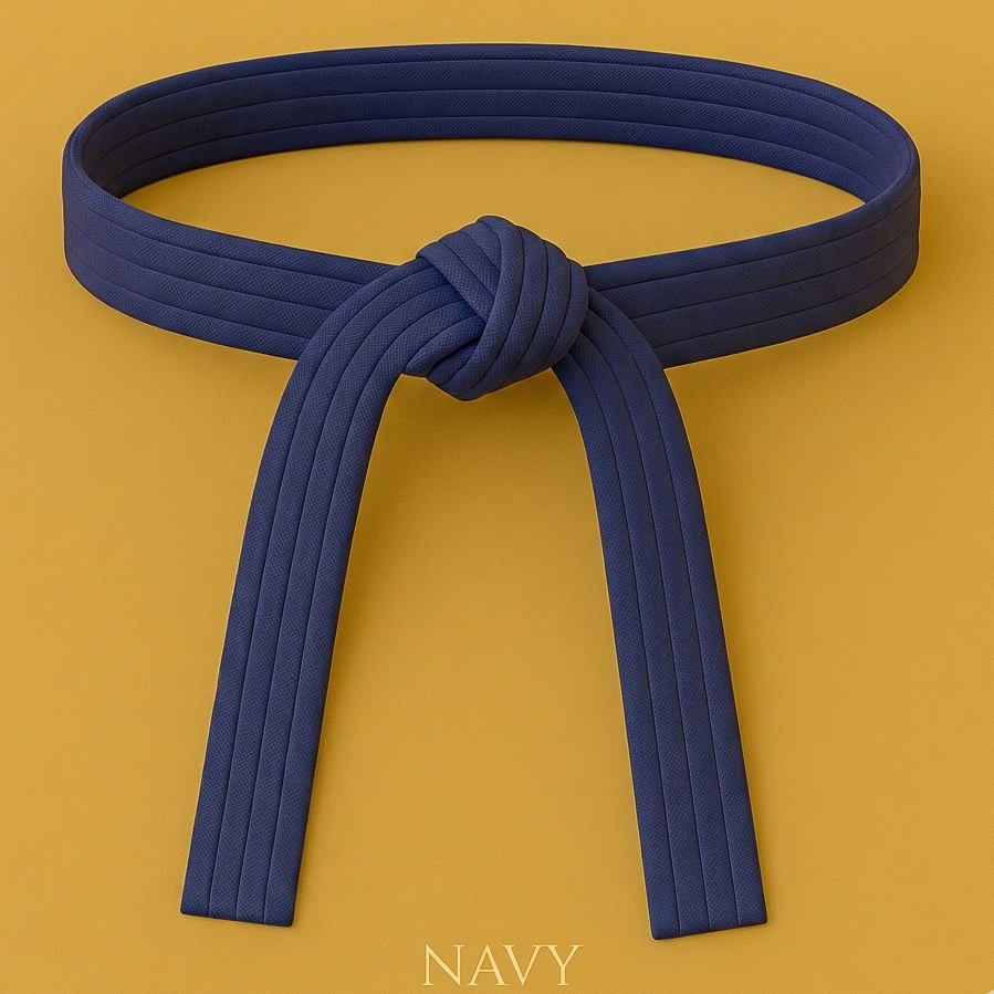 Navy belt with a knot 