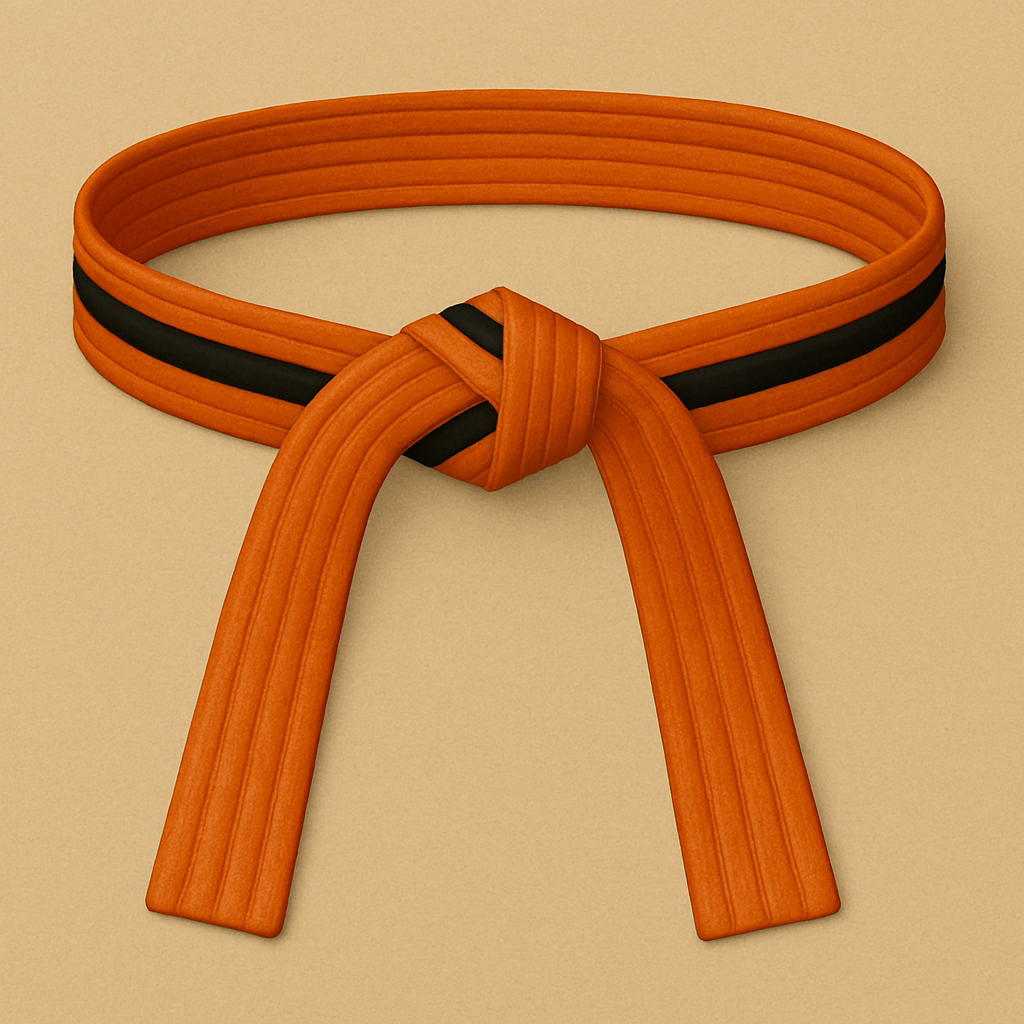 Orange based Stripe belt