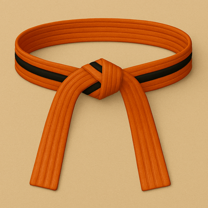 Orange based Stripe belt