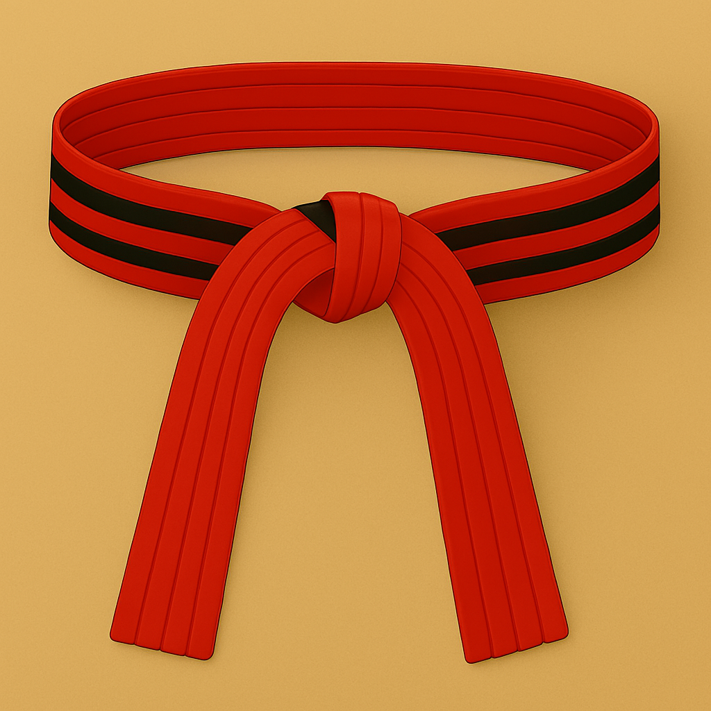 Red based Stripe belt